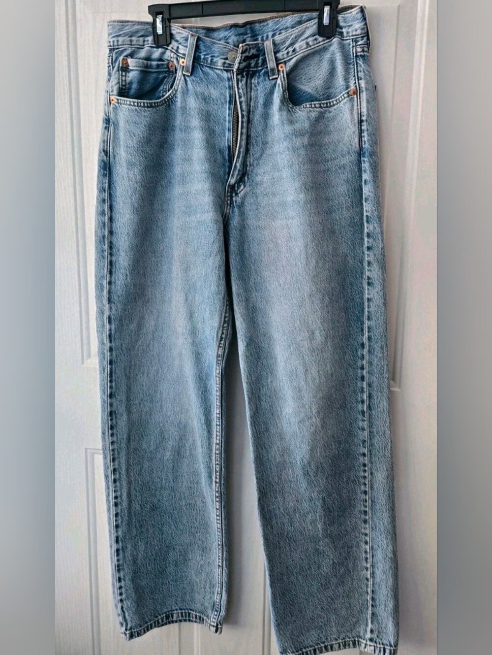 Levis 565 Loose Straight Jeans Mens 32x32 Light Wash Baggy Wide Leg Blue 90s Fit